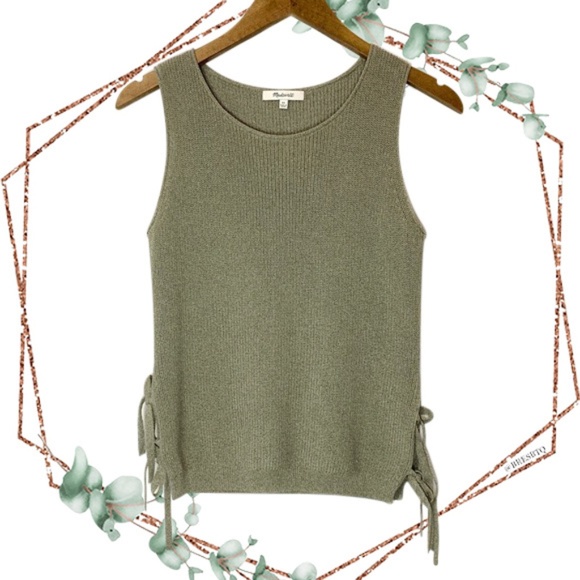 Madewell Tops - Madewell side tie sweater tank top XS